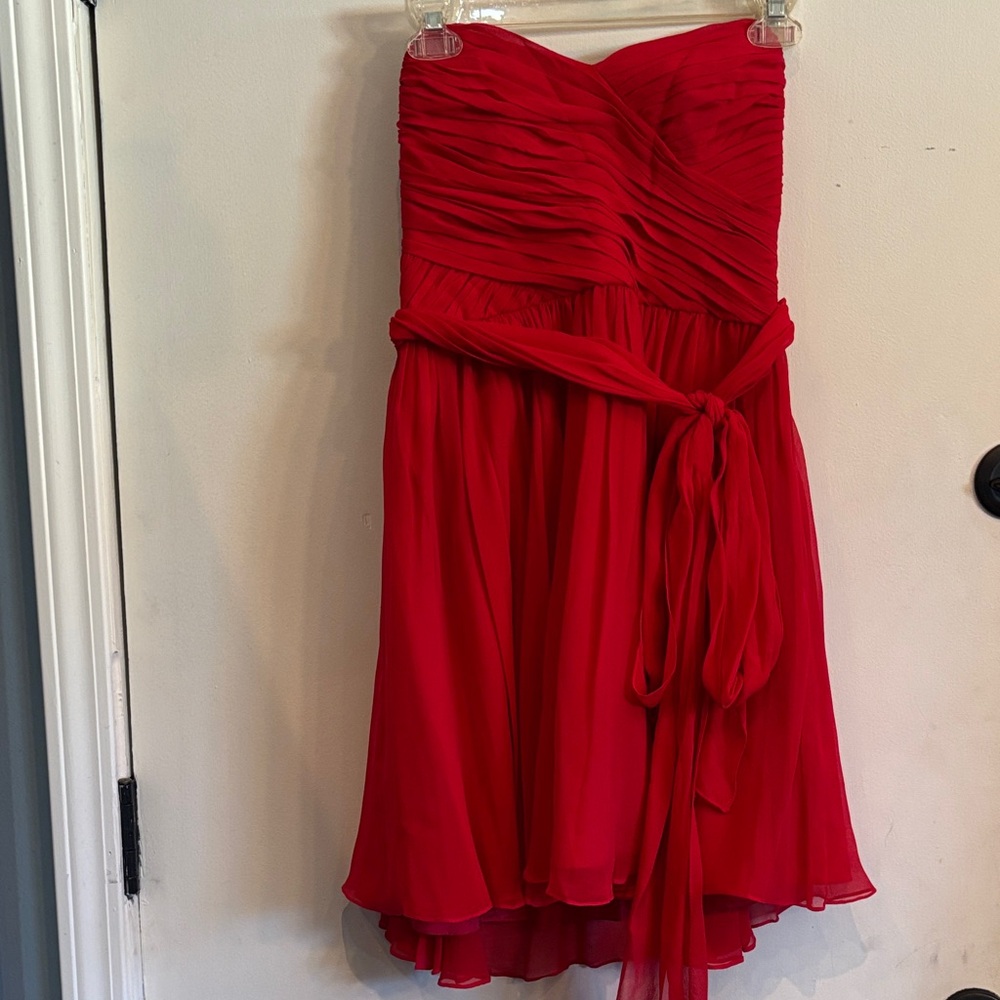 Jill Stuart Vibrant Red Strapless Dress